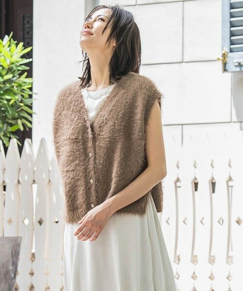 LAUTREAMONT / ロートレアモン ニット・セーター | フェザーヤーンニットベスト | 詳細7