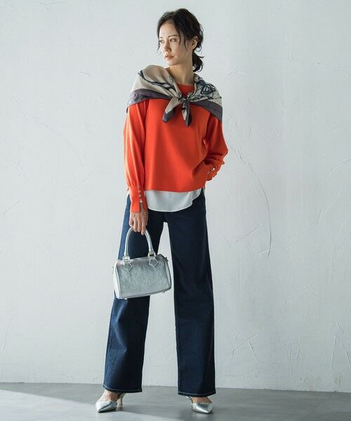 LAUTREAMONT / ロートレアモン ニット・セーター | 袖ボタンクルーネックニット ≪手洗い可能≫ | 詳細2