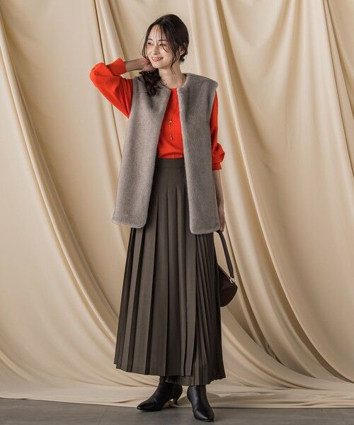 LAUTREAMONT / ロートレアモン ニット・セーター | 袖ボタンクルーネックニット ≪手洗い可能≫ | 詳細4