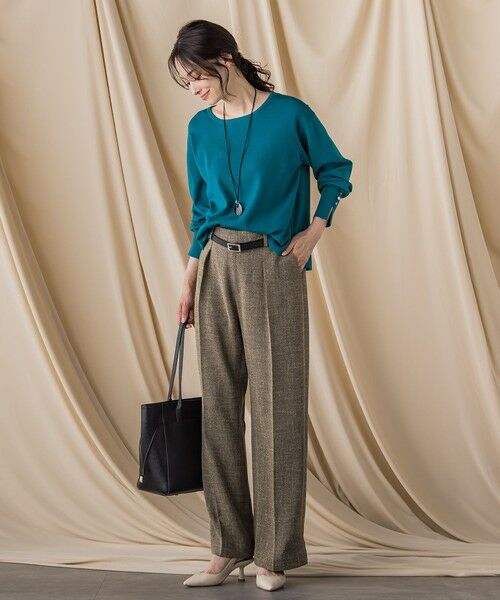 LAUTREAMONT / ロートレアモン ニット・セーター | 袖ボタンクルーネックニット ≪手洗い可能≫ | 詳細7