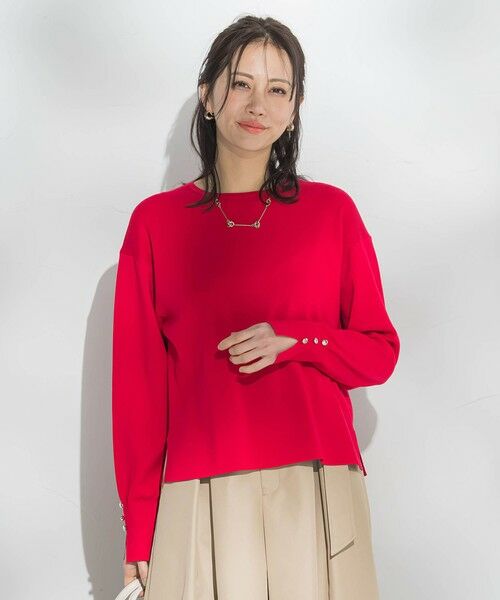 LAUTREAMONT / ロートレアモン ニット・セーター | 袖ボタンクルーネックニット ≪手洗い可能≫ | 詳細9