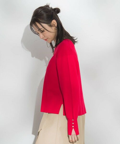 LAUTREAMONT / ロートレアモン ニット・セーター | 袖ボタンクルーネックニット ≪手洗い可能≫ | 詳細10