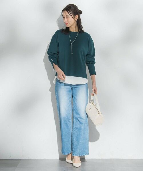 LAUTREAMONT / ロートレアモン ニット・セーター | 袖ボタンクルーネックニット ≪手洗い可能≫ | 詳細12