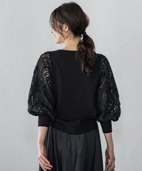 LAUTREAMONT / ロートレアモン ニット・セーター | エンブロイダリースリーブニットプルオーバー ≪手洗い可能≫≪手洗い可能≫ | 詳細2