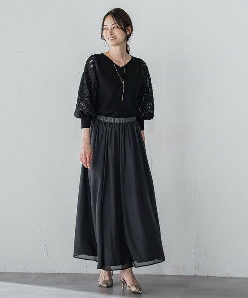 LAUTREAMONT / ロートレアモン ニット・セーター | エンブロイダリースリーブニットプルオーバー ≪手洗い可能≫≪手洗い可能≫ | 詳細3