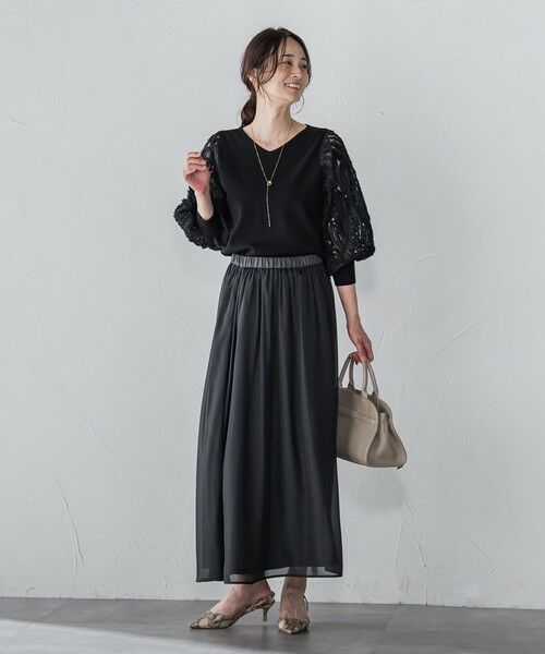 LAUTREAMONT / ロートレアモン ニット・セーター | エンブロイダリースリーブニットプルオーバー ≪手洗い可能≫≪手洗い可能≫ | 詳細4