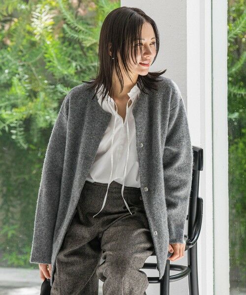 LAUTREAMONT / ロートレアモン カーディガン・ボレロ | フォックス混ニットジャケット | 詳細21