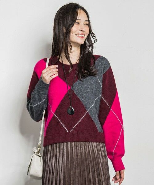 LAUTREAMONT / ロートレアモン ニット・セーター | アーガイルジャカードプルオーバー | 詳細3