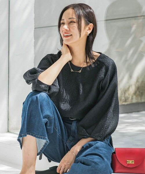 LAUTREAMONT/ロートレアモン 【WEB限定】エアリージャガードブラウス&#8810;洗濯機で洗える&#8811; ブラック 9号