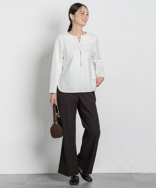 LAUTREAMONT / ロートレアモン シャツ・ブラウス | 両面起毛キーネックブラウス＜WEB限定11号サイズ＞ | 詳細1