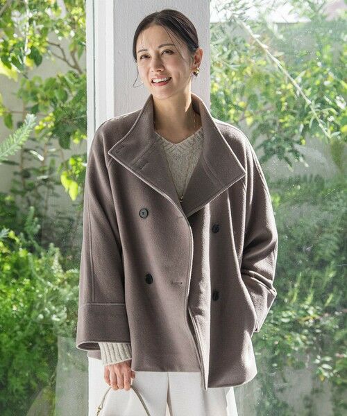 LAUTREAMONT/ロートレアモン プレミアムウールカシミヤショートコート キャメル 7号 LAUTREAMONT/ロートレアモン プレミアムウールカシミヤショートコート キャメル 7号