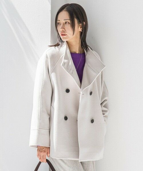 LAUTREAMONT/ロートレアモン プレミアムウールカシミヤショートコート ベージュ 7号 LAUTREAMONT/ロートレアモン プレミアムウールカシミヤショートコート ベージュ 7号