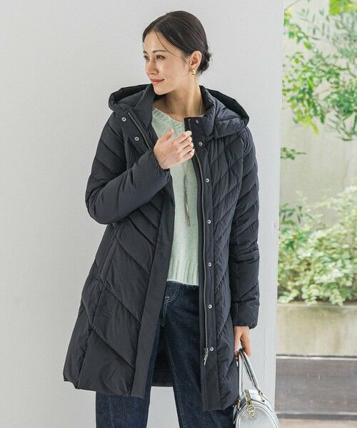 LAUTREAMONT/ロートレアモン ストレッチダウンロングコート ブラック 11号 LAUTREAMONT/ロートレアモン ストレッチダウンロングコート ブラック 11号