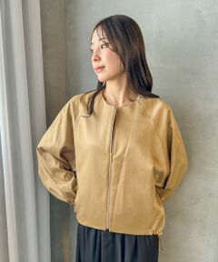 LAUTREAMONT / ロートレアモン テーラードジャケット | サテンジップブルゾン≪手洗い可能≫