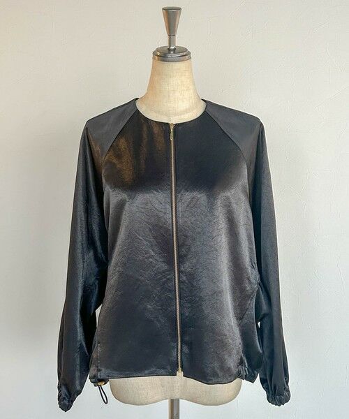 LAUTREAMONT / ロートレアモン テーラードジャケット | サテンジップブルゾン≪手洗い可能≫ | 詳細1