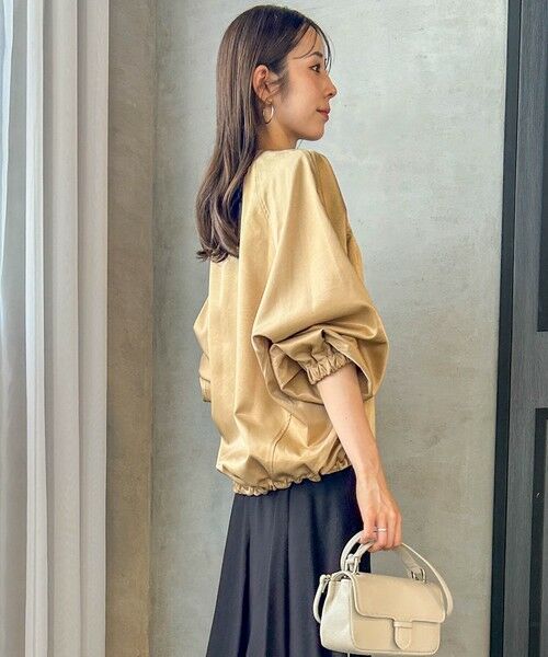 LAUTREAMONT / ロートレアモン テーラードジャケット | サテンジップブルゾン≪手洗い可能≫ | 詳細4