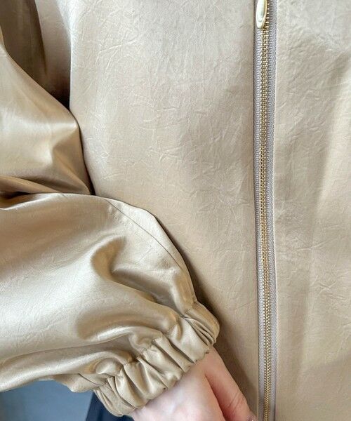 LAUTREAMONT / ロートレアモン テーラードジャケット | サテンジップブルゾン≪手洗い可能≫ | 詳細5