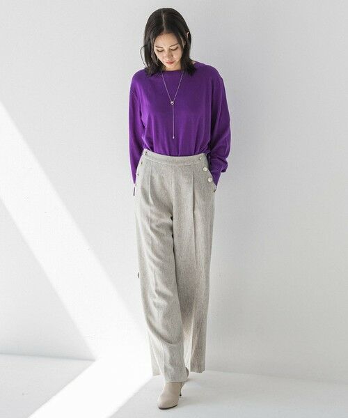 LAUTREAMONT / ロートレアモン その他パンツ | ツイルツイードワイドパンツ | 詳細1