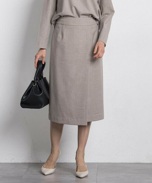 LAUTREAMONT/ロートレアモン 両面起毛ストレートスカート&#8810;洗える/セットアップ対応&#8811; ベージュ 9号