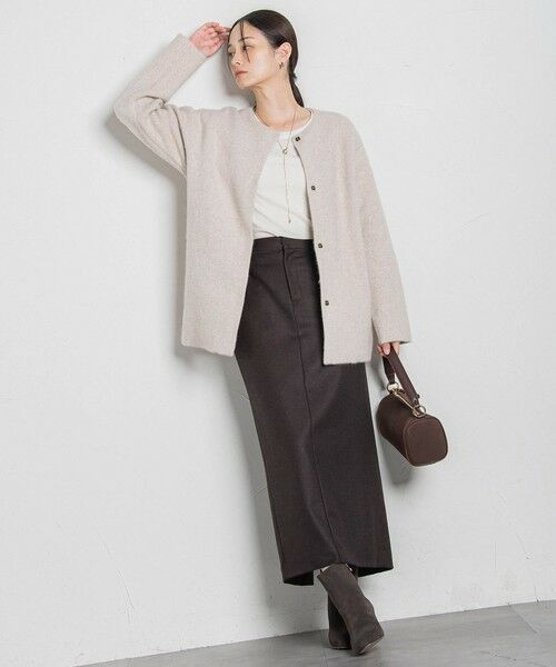 LAUTREAMONT / ロートレアモン ミニ・ひざ丈スカート | シックツィードツイルスカート | 詳細9