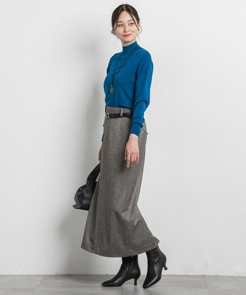 LAUTREAMONT / ロートレアモン ミニ・ひざ丈スカート | シックツィードツイルスカート | 詳細10