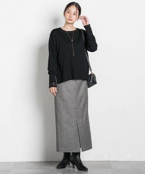 LAUTREAMONT / ロートレアモン ミニ・ひざ丈スカート | シックツィードツイルスカート | 詳細27