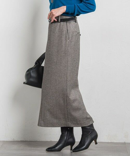 LAUTREAMONT / ロートレアモン ミニ・ひざ丈スカート | シックツィードツイルスカート | 詳細12