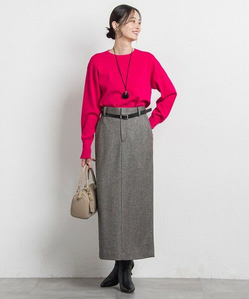 LAUTREAMONT / ロートレアモン ミニ・ひざ丈スカート | シックツィードツイルスカート | 詳細14