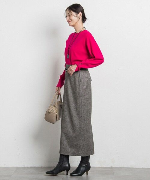 LAUTREAMONT / ロートレアモン ミニ・ひざ丈スカート | シックツィードツイルスカート | 詳細15