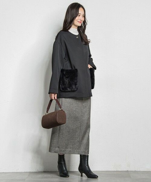 LAUTREAMONT / ロートレアモン ミニ・ひざ丈スカート | シックツィードツイルスカート | 詳細18