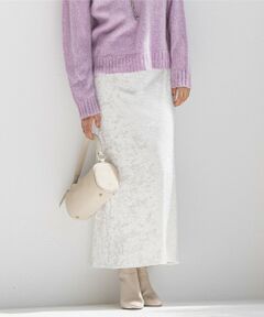 LAUTREAMONT / ロートレアモン ミニ・ひざ丈スカート | スノーベロアクラッシュスカート