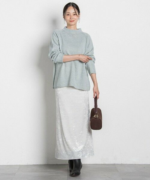 LAUTREAMONT / ロートレアモン ミニ・ひざ丈スカート | スノーベロアクラッシュスカート | 詳細1