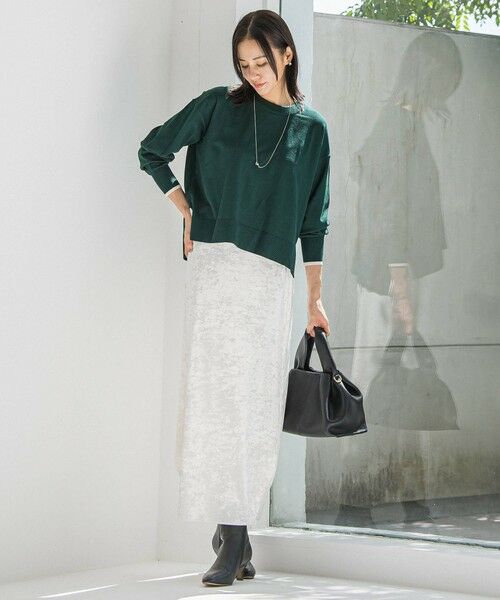 LAUTREAMONT / ロートレアモン ミニ・ひざ丈スカート | スノーベロアクラッシュスカート | 詳細6