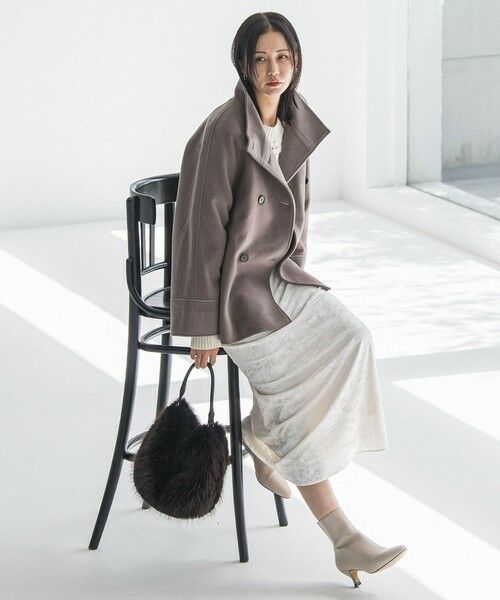 LAUTREAMONT / ロートレアモン ミニ・ひざ丈スカート | スノーベロアクラッシュスカート | 詳細8