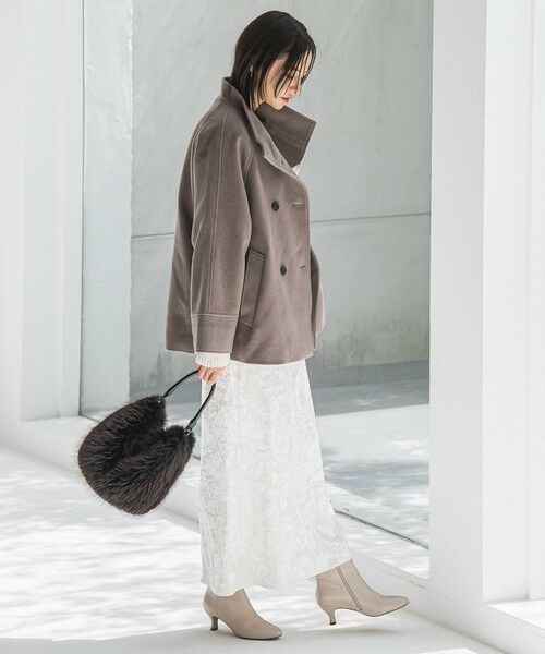 LAUTREAMONT / ロートレアモン ミニ・ひざ丈スカート | スノーベロアクラッシュスカート | 詳細9