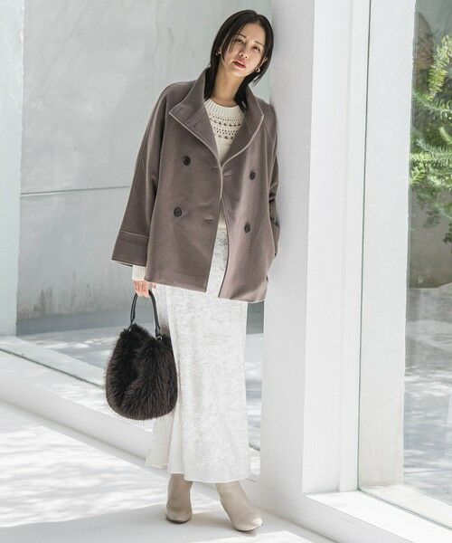 LAUTREAMONT / ロートレアモン ミニ・ひざ丈スカート | スノーベロアクラッシュスカート | 詳細10