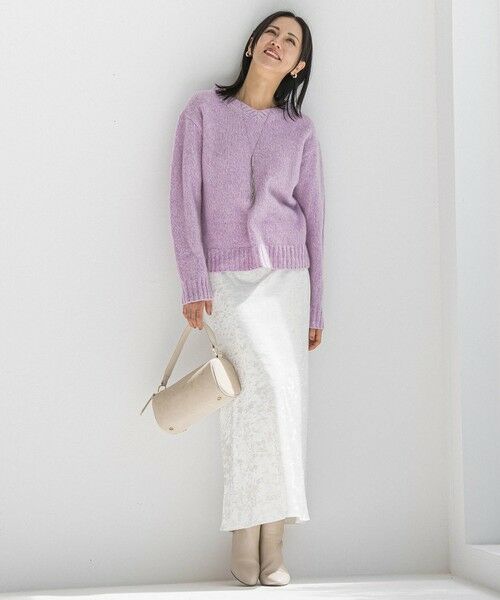 LAUTREAMONT / ロートレアモン ミニ・ひざ丈スカート | スノーベロアクラッシュスカート | 詳細11