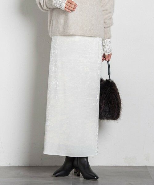 LAUTREAMONT / ロートレアモン ミニ・ひざ丈スカート | スノーベロアクラッシュスカート | 詳細13