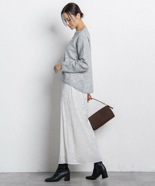 LAUTREAMONT / ロートレアモン ミニ・ひざ丈スカート | スノーベロアクラッシュスカート | 詳細14