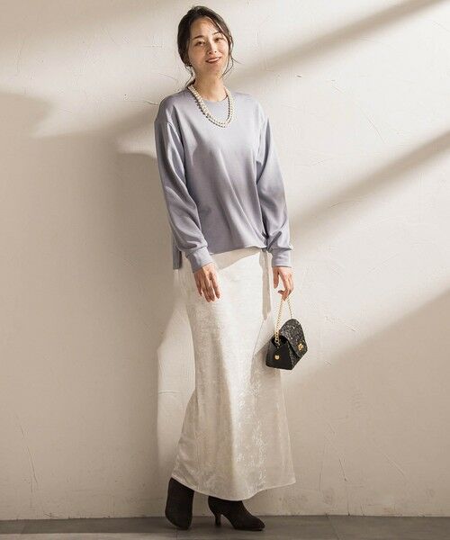 LAUTREAMONT / ロートレアモン ミニ・ひざ丈スカート | スノーベロアクラッシュスカート | 詳細20