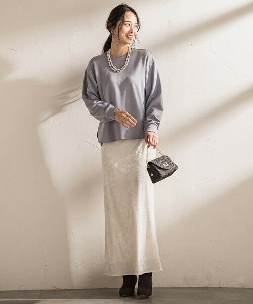 LAUTREAMONT / ロートレアモン ミニ・ひざ丈スカート | スノーベロアクラッシュスカート | 詳細21