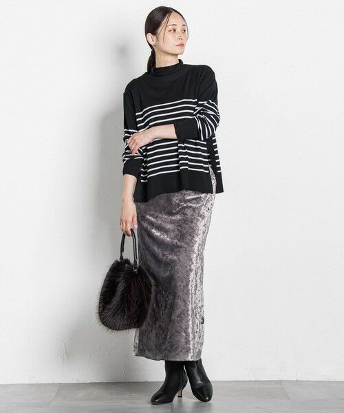 LAUTREAMONT / ロートレアモン ミニ・ひざ丈スカート | スノーベロアクラッシュスカート | 詳細24