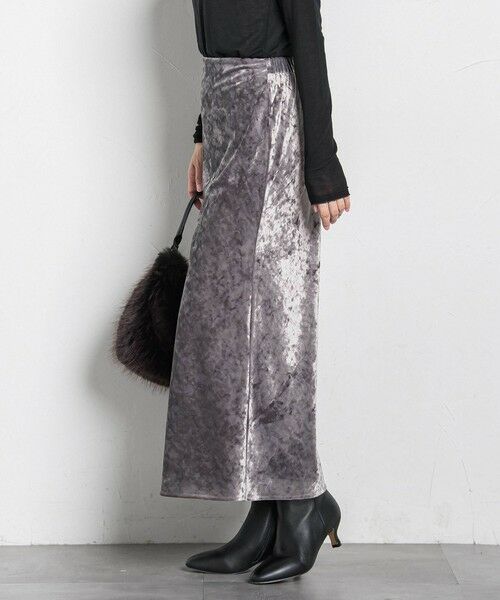 LAUTREAMONT / ロートレアモン ミニ・ひざ丈スカート | スノーベロアクラッシュスカート | 詳細26