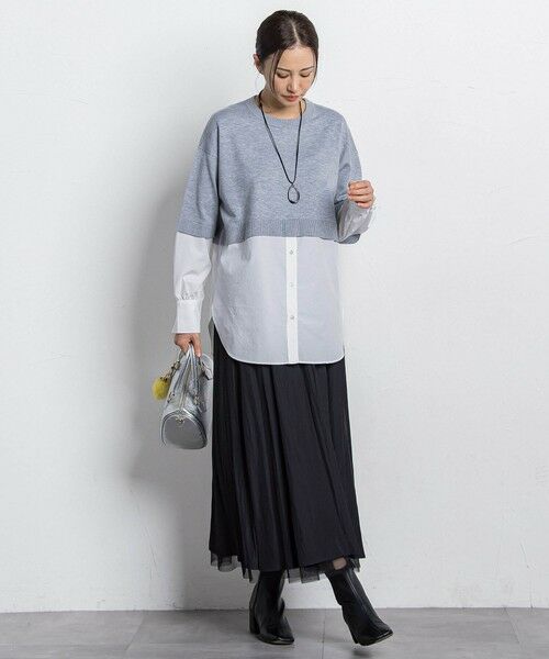 LAUTREAMONT / ロートレアモン ミニ・ひざ丈スカート | パウダーサテンリバーシブルスカート | 詳細4