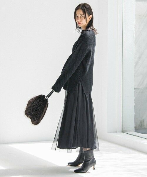 LAUTREAMONT / ロートレアモン ミニ・ひざ丈スカート | パウダーサテンリバーシブルスカート | 詳細7