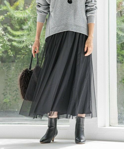 LAUTREAMONT / ロートレアモン ミニ・ひざ丈スカート | パウダーサテンリバーシブルスカート | 詳細8