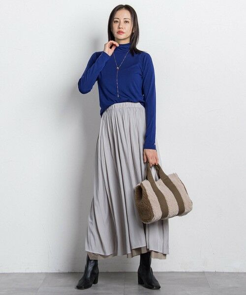 LAUTREAMONT / ロートレアモン ミニ・ひざ丈スカート | パウダーサテンリバーシブルスカート | 詳細22