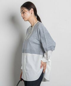 LAUTREAMONT / ロートレアモン ニット・セーター | 【WEB限定】シャツドッキングニット≪洗える≫