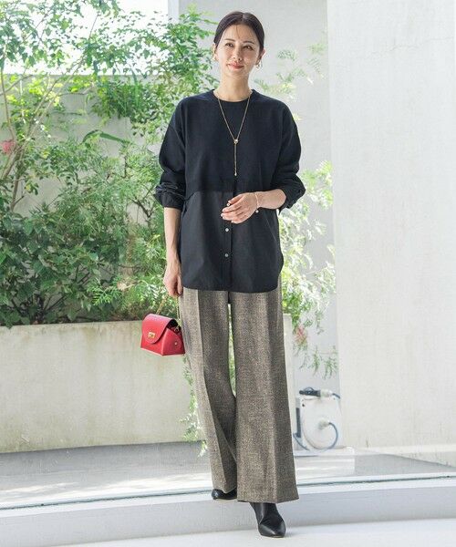 LAUTREAMONT / ロートレアモン ニット・セーター | 【WEB限定】シャツドッキングニット≪洗える≫ | 詳細1