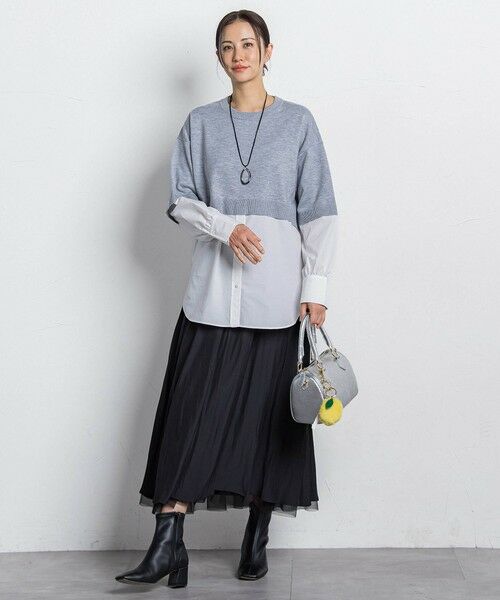 LAUTREAMONT / ロートレアモン ニット・セーター | 【WEB限定】シャツドッキングニット≪洗える≫ | 詳細24